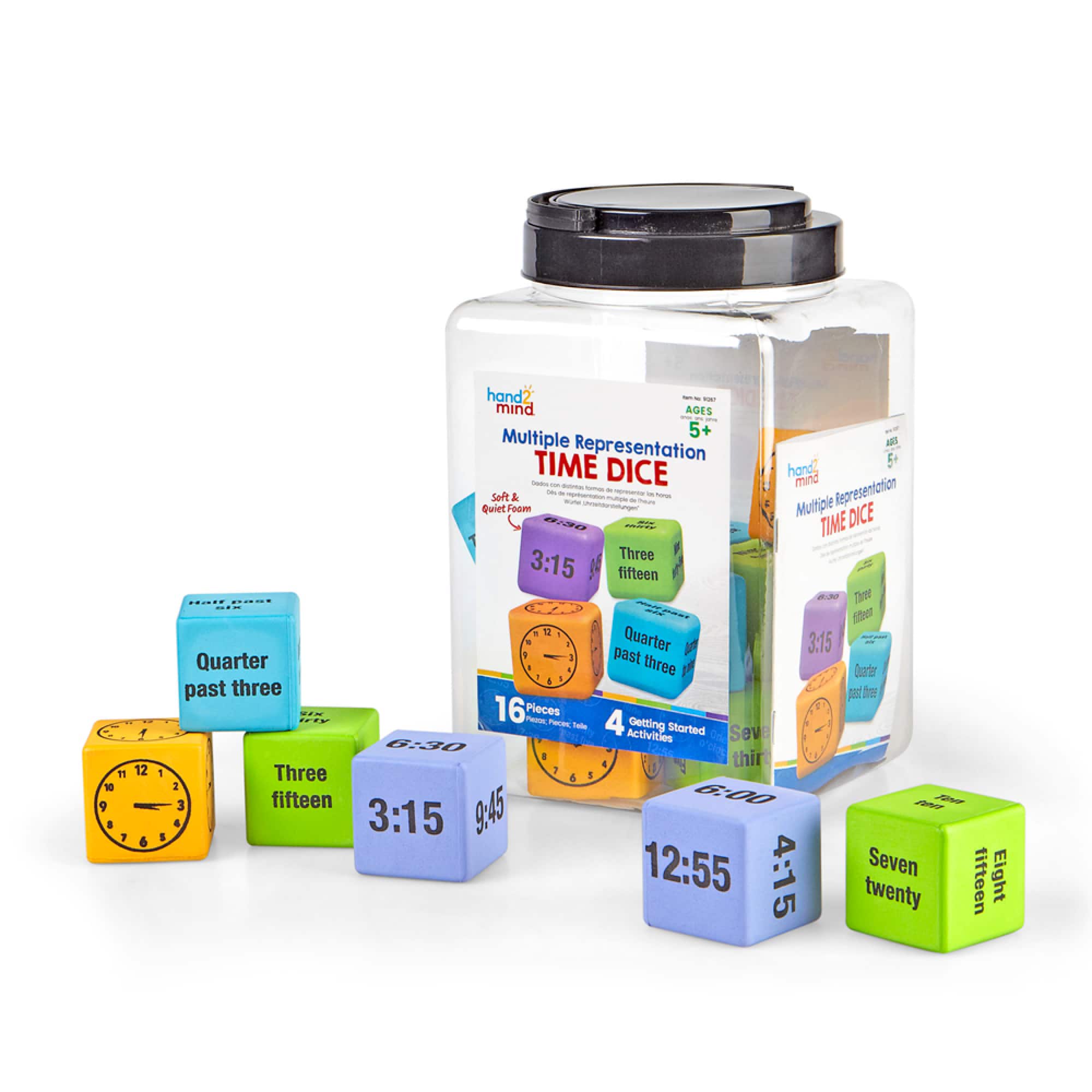 Hand2mind® Multiple Representation Time Dice, 16ct.